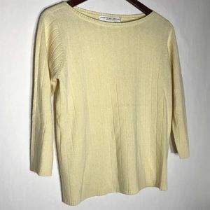 NWOT Silk & Cashmere Yellow Sweater